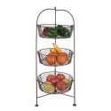 Clayre & Eef Basket Rack Ø 28x80 cm Brown Iron Round