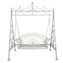 Clayre & Eef Swing bench 173x96x213 cm White Iron