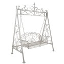 Clayre & Eef Swing bench 173x96x213 cm White Iron