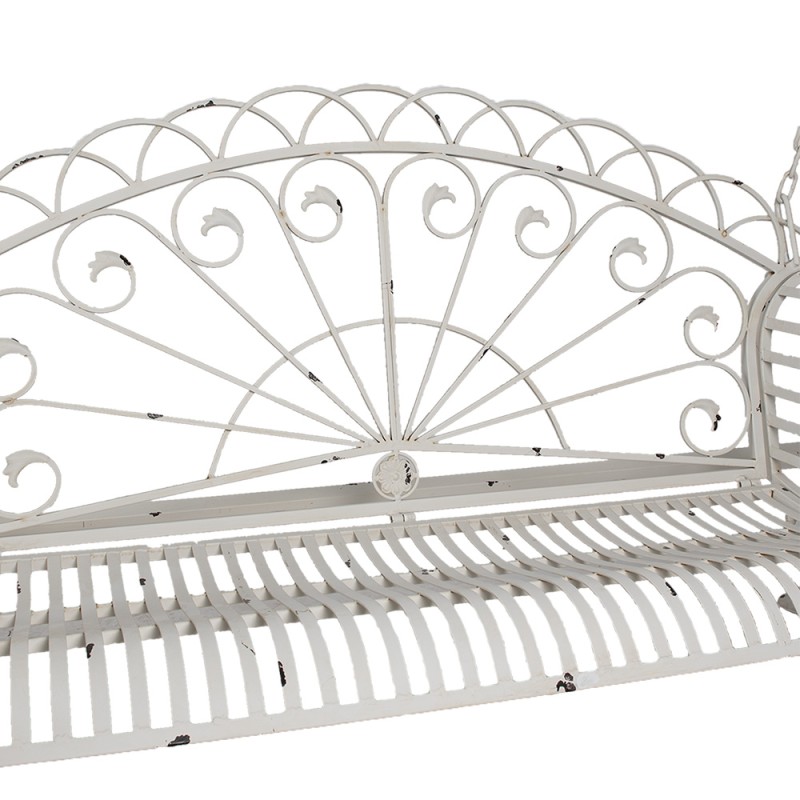 Clayre & Eef Swing bench 173x96x213 cm White Iron