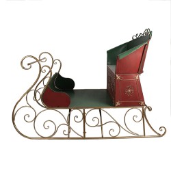 Clayre & Eef Christmas Sleigh Large 210x140x150 cm Red Metal