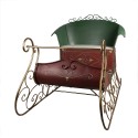 Clayre & Eef Decoration Sled 210x140x150 cm Red Metal