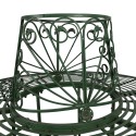 Clayre & Eef Panca da giardino Ø 152x89 cm Verde Ferro Rettangolo