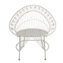 Clayre & Eef Garden Chair 82x50x90 cm White Iron