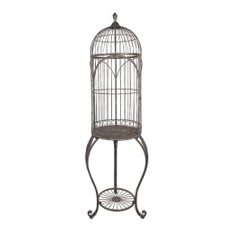 Clayre & Eef Bird Cage Decoration Ø 52x187 cm Brown Iron