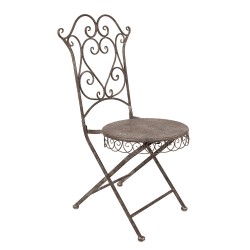 Clayre & Eef Garden Chair 49x49x95 cm Brown Iron