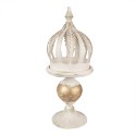 Clayre & Eef Decoration Crown Ø 22x53 cm Beige Metal