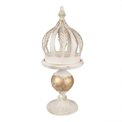 Clayre & Eef Decoration Crown Ø 22x53 cm Beige Metal