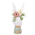 Clayre & Eef Pot de fleurs Lapin 62 cm Blanc Fer