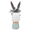 Clayre & Eef Pot de fleurs Lapin 62 cm Blanc Fer