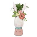 Clayre & Eef Pot de fleurs Lapin 62 cm Blanc Fer