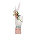 Clayre & Eef Pot de fleurs Lapin 62 cm Blanc Fer