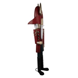 Clayre & Eef Kerstdecoratie Notenkraker 69x36x179 cm Rood IJzer