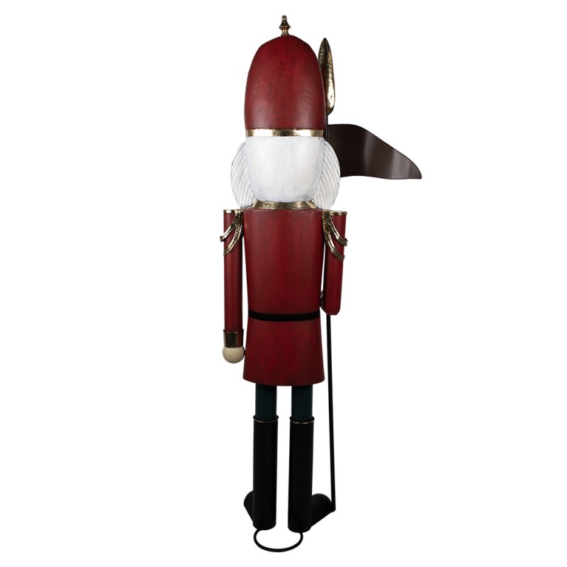 Clayre & Eef Christmas Decoration Nutcracker 69x36x179 cm Red Iron