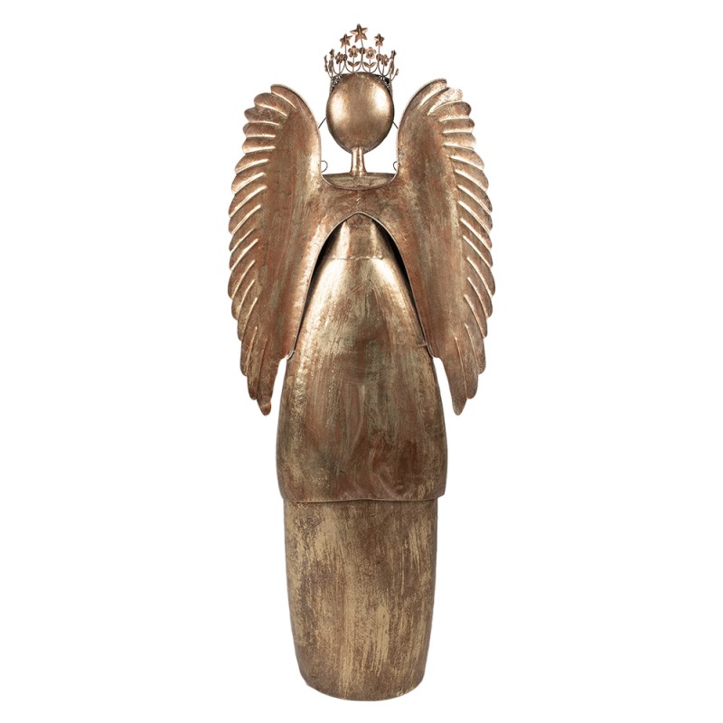 Clayre & Eef Christmas Decoration Angel 62x25x169 cm Gold colored Iron