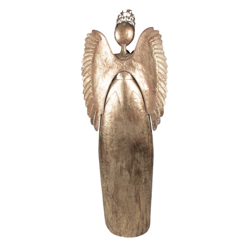 Clayre & Eef Christmas Decoration Angel 74x31x204 cm Gold colored Iron