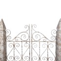 Clayre & Eef Cancello da giardino 163x40x157 cm Bianco Marrone  Ferro