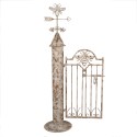 Clayre & Eef Porte de jardin 164x40x172 cm Blanc Marron Fer