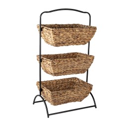 Clayre & Eef Scaffale e cesti 39x27x70 cm Marrone Nero  Zostera