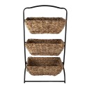 Clayre & Eef Basket Rack 39x27x70 cm Brown Black Seagrass