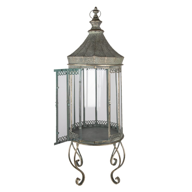 Clayre & Eef Lantern 103 cm Grey Metal Round