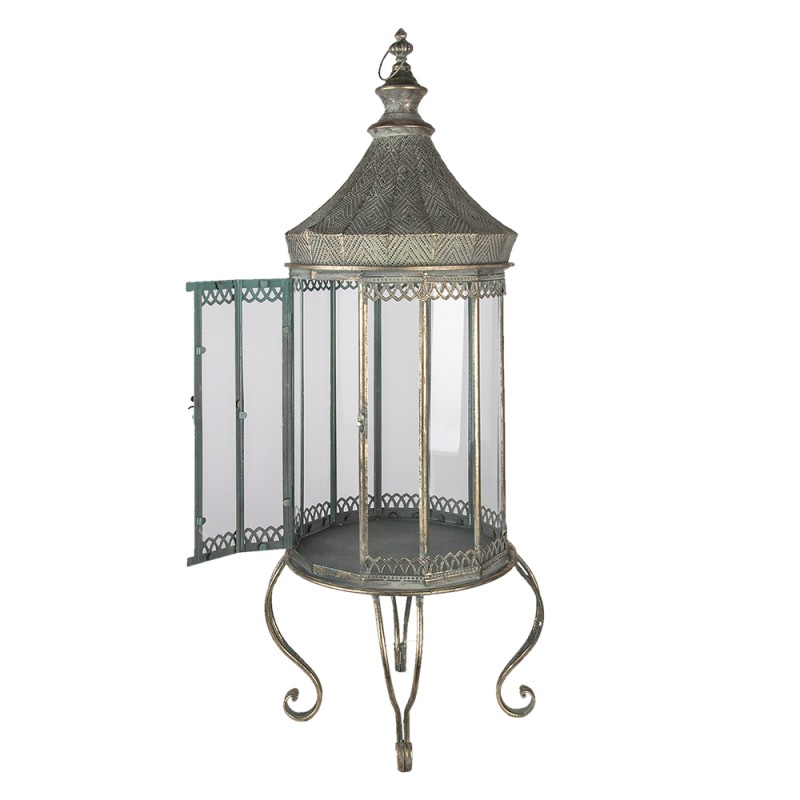 Clayre & Eef Lantern 103 cm Grey Metal Round