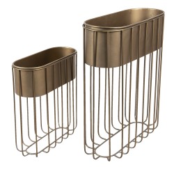 Clayre & Eef Planter Set of 2 Gold colored Metal