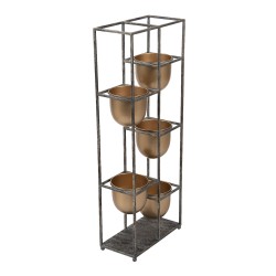 Clayre & Eef Planter 80 cm Gold colored Black Metal