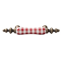 Clayre & Eef Handgreep  12 cm Rood Keramiek