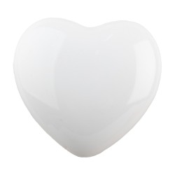 Clayre & Eef Pomello 4 cm Bianco Ceramica A forma di cuore