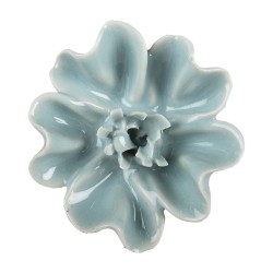 Clayre & Eef Deurknop  Ø 5 cm Blauw Bruin Keramiek