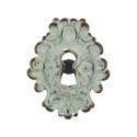 Clayre & Eef Door Knob 5x4x7 cm Green Brown Metal Oval Flowers