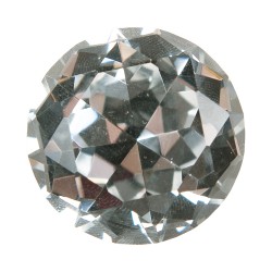 Clayre & Eef Pomello Ø 3 cm Trasparente Ferro Vetro Rotondo Diamante