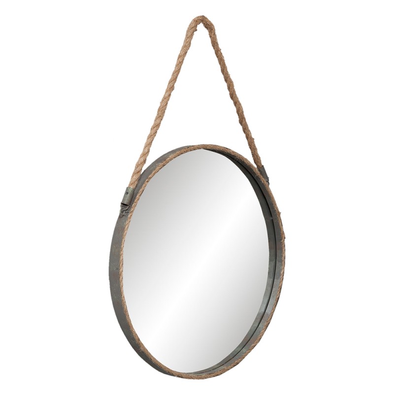 Clayre & Eef Miroir Ø 47x3 cm Gris Fer Rond