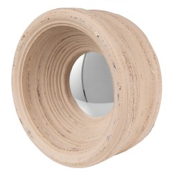 Clayre & Eef Spiegel Ø 19 cm Beige Kunststoff Rund