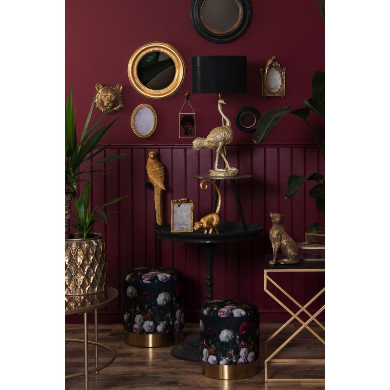 Clayre & Eef Miroir Ø 38 cm Noir Bois Rond