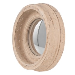 Clayre & Eef Spiegel Ø 16 cm Beige Kunststoff Rund