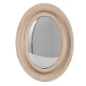 Clayre & Eef Mirror 24x32 cm Beige Wood Oval