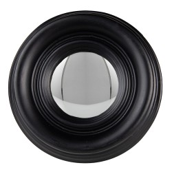 Clayre & Eef Miroir Ø 21 cm Noir Bois Rond