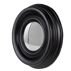 Clayre & Eef Miroir Ø 21 cm Noir Bois Rond