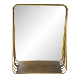 Clayre & Eef Miroir 34x42 cm Couleur cuivre Métal Rectangle