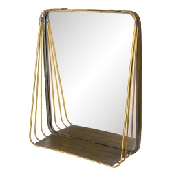 Clayre & Eef Miroir 34x42 cm Couleur cuivre Métal Rectangle