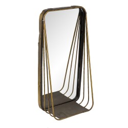 Clayre & Eef Mirror 19x39 cm Copper colored Metal Rectangle