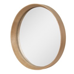 Clayre & Eef Miroir Ø 50 cm Marron Bois Rond