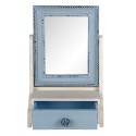 Clayre & Eef Staande Spiegel  25x38 cm Blauw MDF Glas