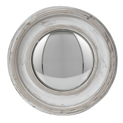 Clayre & Eef Mirror Ø 23 cm White Plastic Round