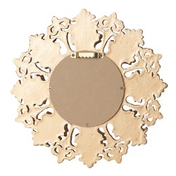 Clayre & Eef Mirror Ø 20 cm Gold colored Plastic Round