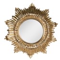 Clayre & Eef Mirror Ø 51 cm Gold colored Plastic