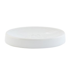 Clayre & Eef Portasapone 12 cm Bianco Ceramica Rotondo