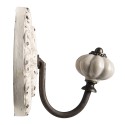 Clayre & Eef Wall Hook 10x10x10 cm White Metal Round